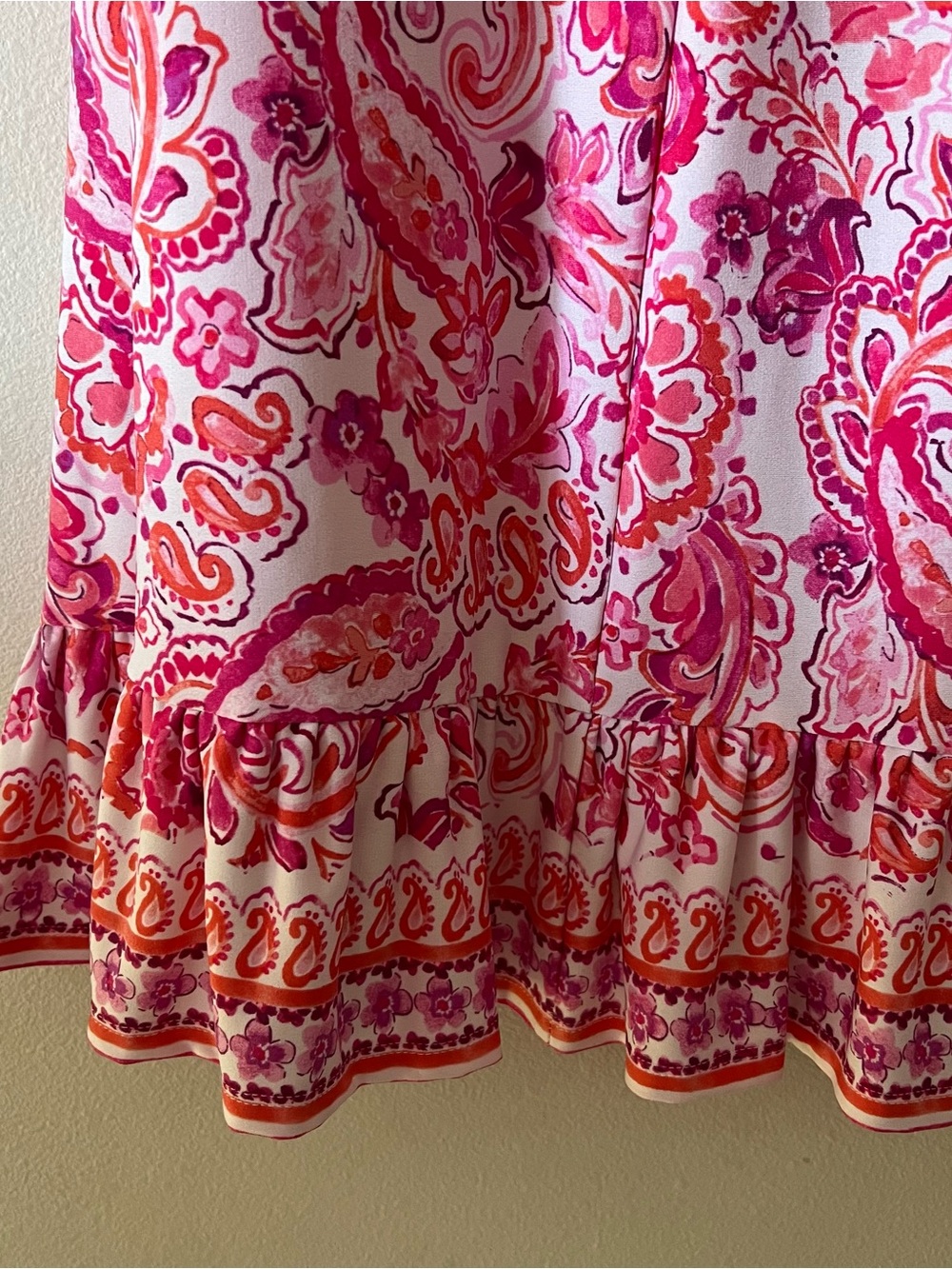 MSK Women's Paisley-Print Flounce-Hem Shift Dress Sz S - Picture 6 of 9